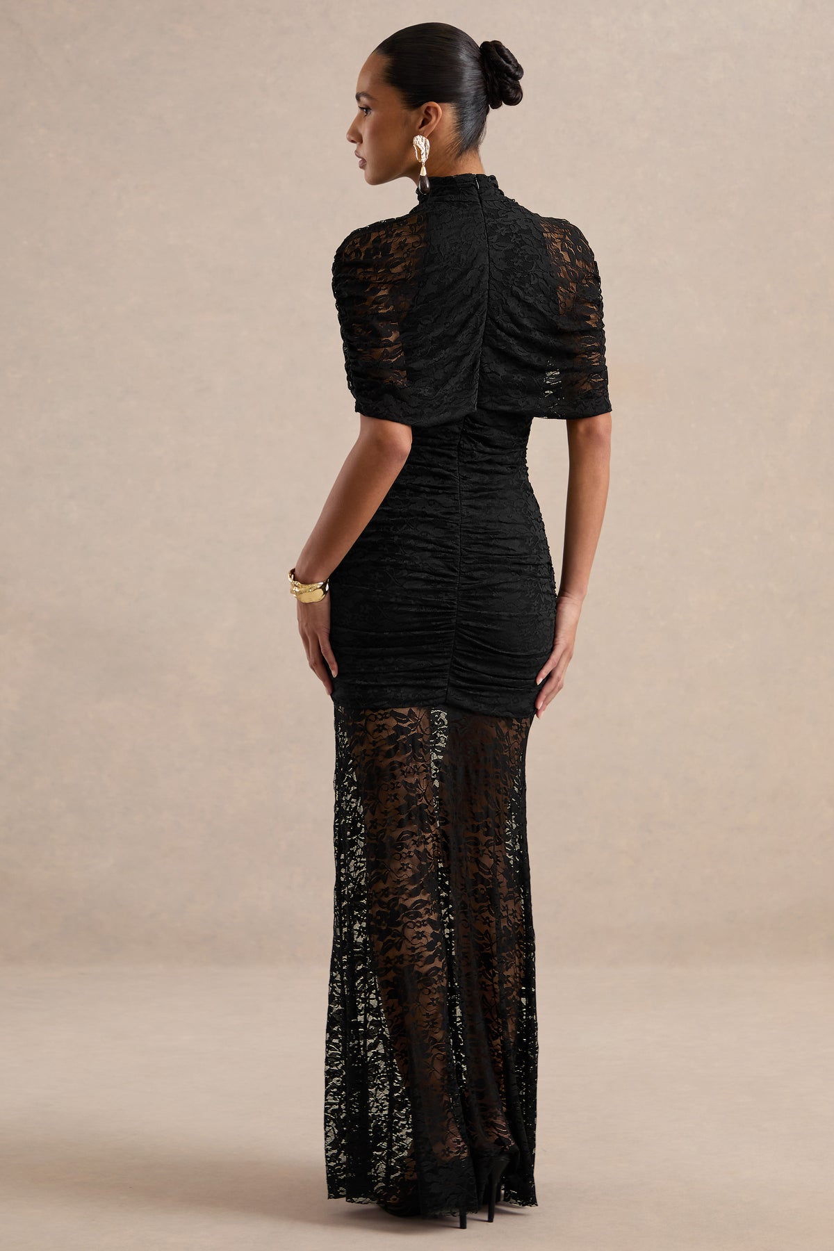 ECM_HR_CL138737001 - Clarinda _ Black Lace High-Neck Maxi Dress With Short Cape Detail5.jpg