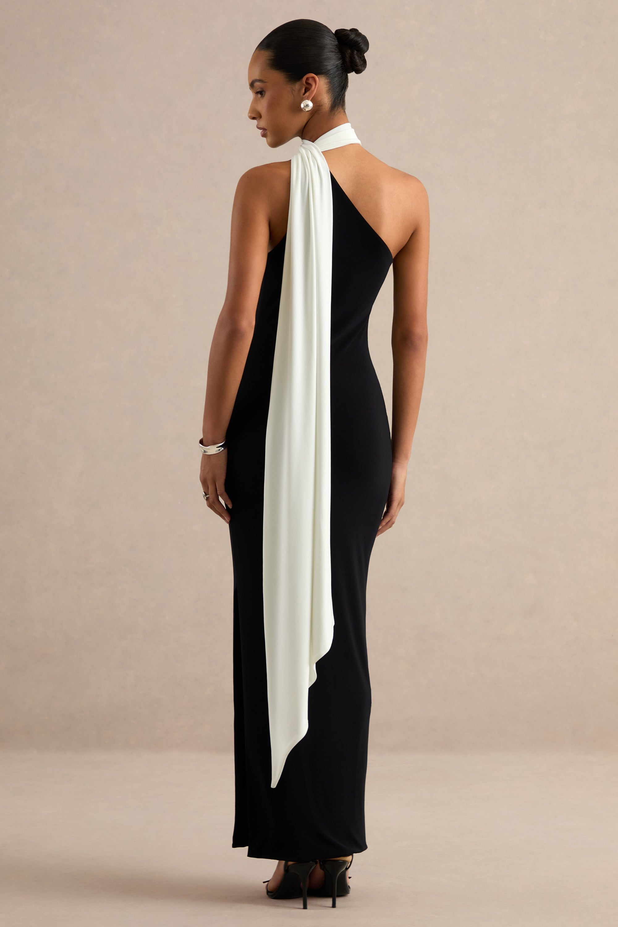ECM_HR_CL138766002 - Lirienne _ Black & White Asymmetric-Neck Maxi Dress With Scarf Detail 7.jpg