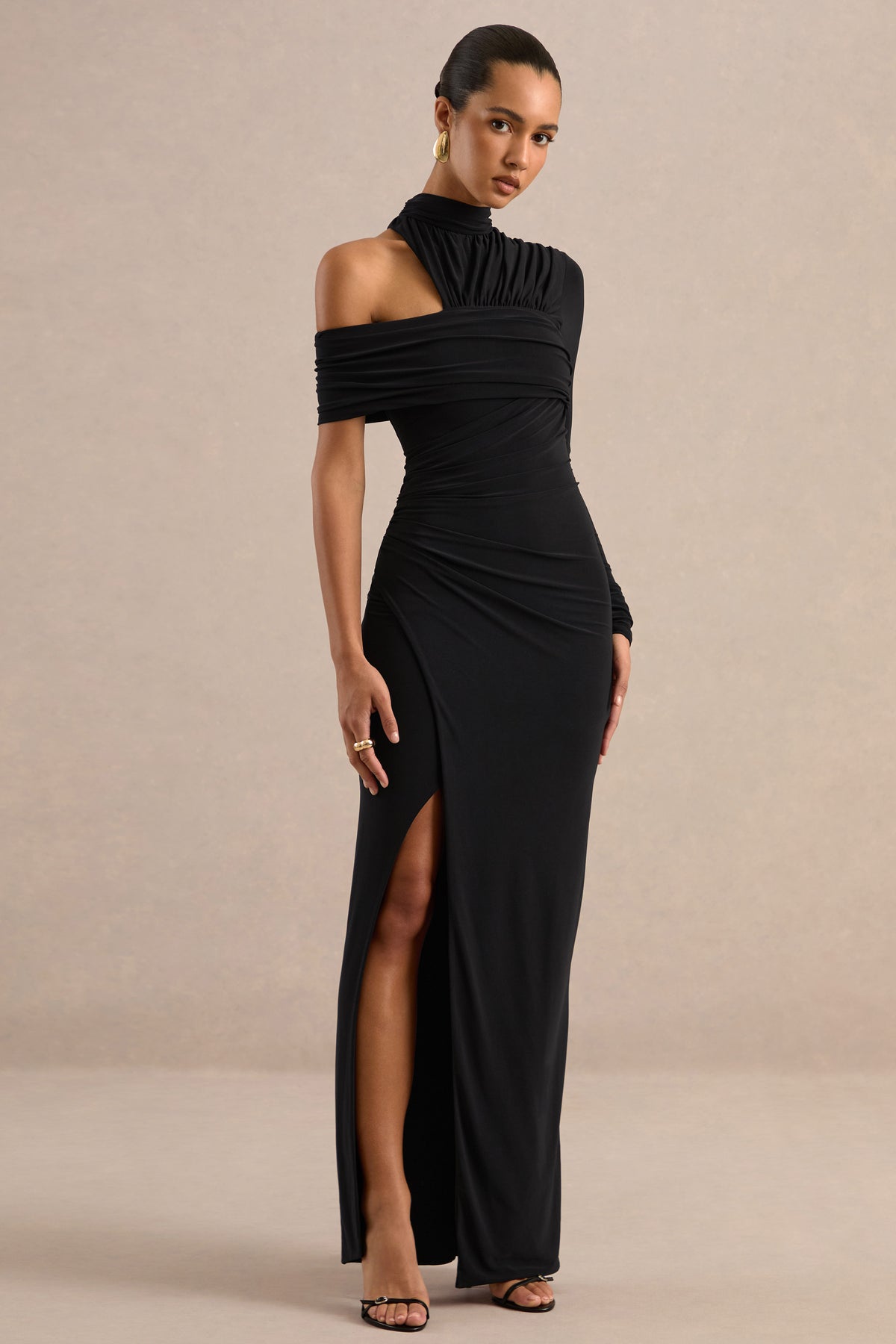 ECM_HR_CL138815001 - Valeska Black High-Neck Maxi Dress With Front Split1.jpg