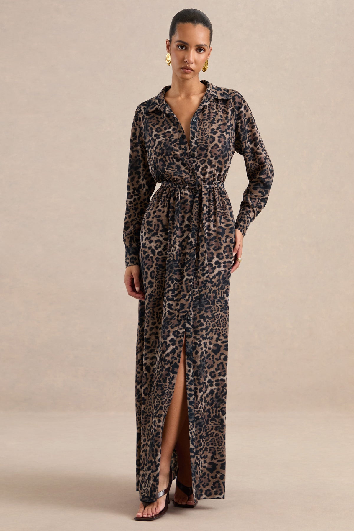 CL13909302106_ECM_HR_CL139093021_-_Tessalyn___Brown_Leopard_Print_Chiffon_V_Neck_Long_Sleeve_Maxi_Dress_With_Sheer_Detail7