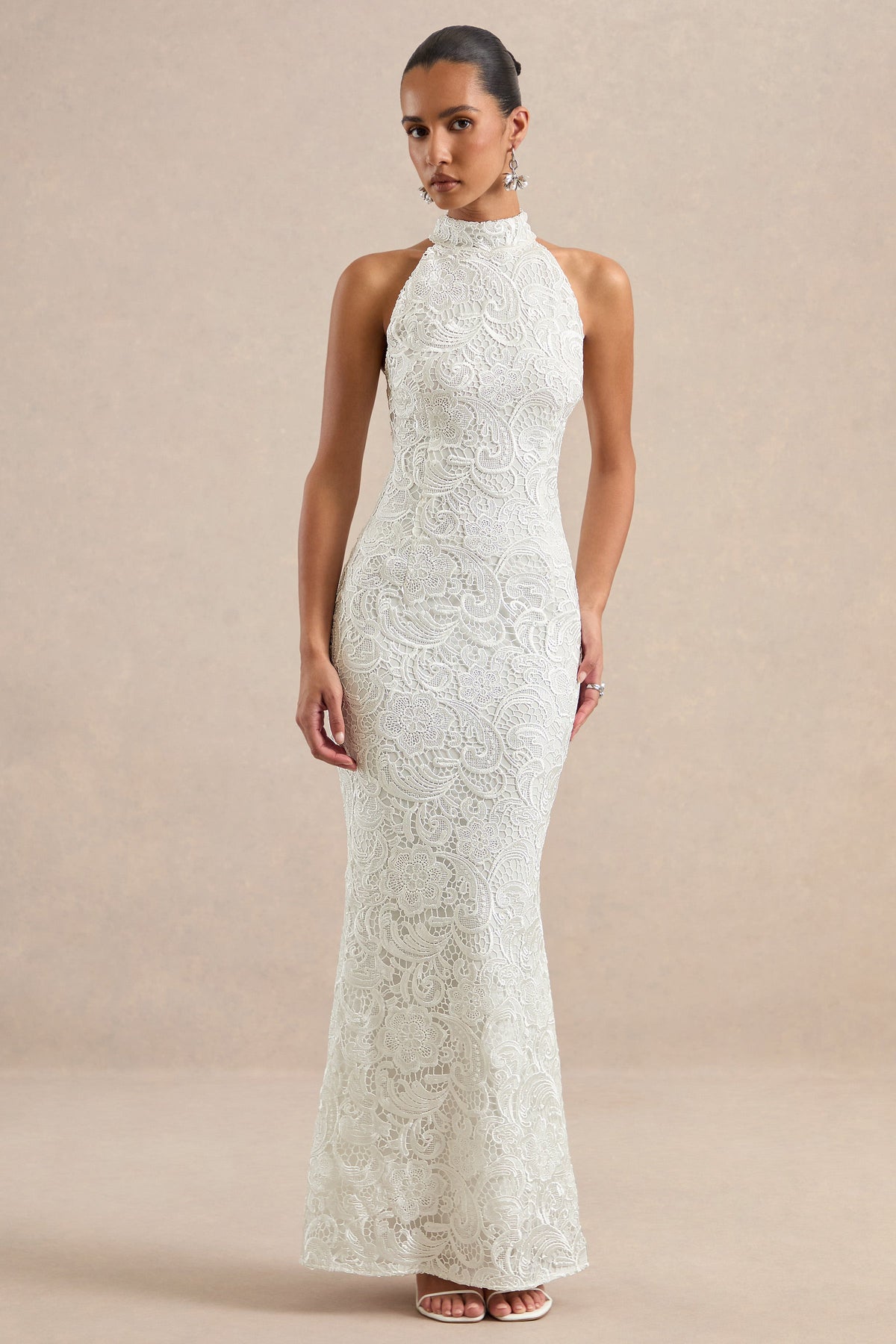 CL13917311006_ECM_HR_CL139173110_-_Devenia___White_Lace_High_Neck_Maxi_Dress_With_Low_Back_And_Back_Split0