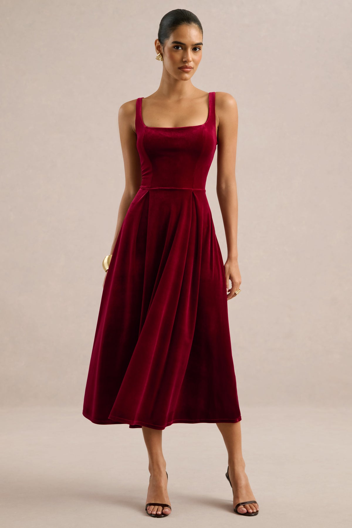 ECM_HR_CL139336101 - Zelella | Berry Velvet Square Neck A-Line Midi Dress1.jpg
