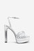 Mirror Mirror | Sandales argentées à plateforme et lanières