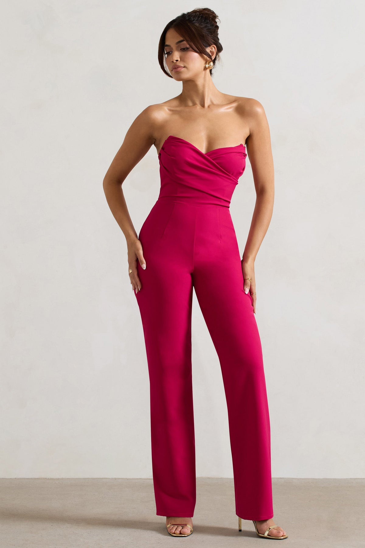 Bellezza | Combinaison large rose corset bandeau