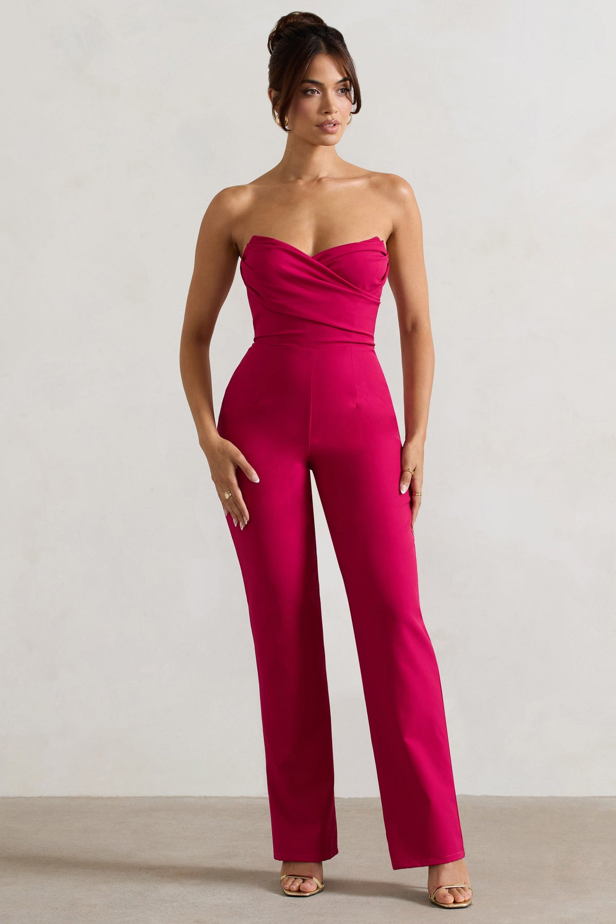 Bellezza | Combinaison large rose corset bandeau