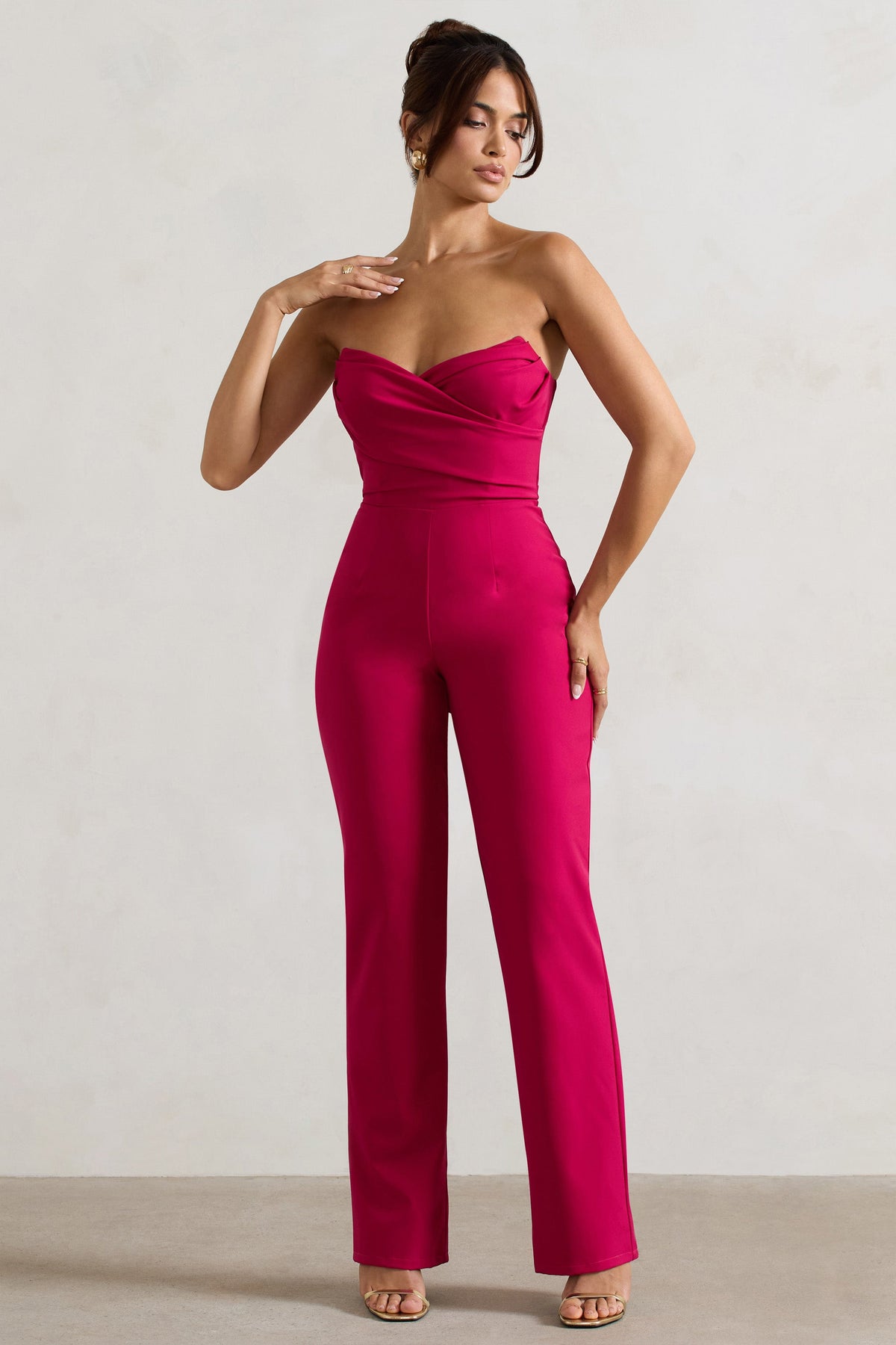 Bellezza | Combinaison large rose corset bandeau