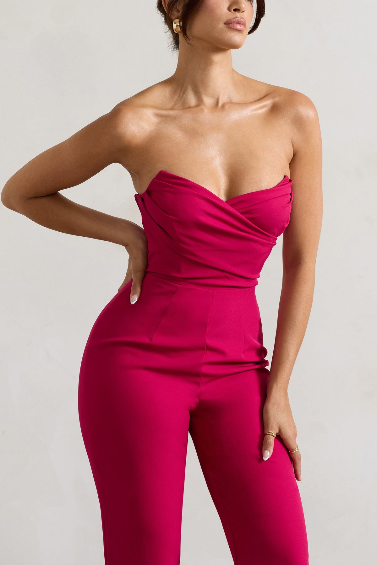 Bellezza | Combinaison large rose corset bandeau