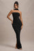 Nobu | Robe longue noire bandeau avec col halter