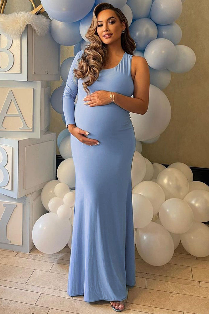 robe grossesse bleu