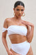 Dusk | Haut de bikini blanc bandeau drapé