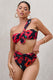 High Tide | Bas de bikini multi-colour taille haute avec noeud sur le devant