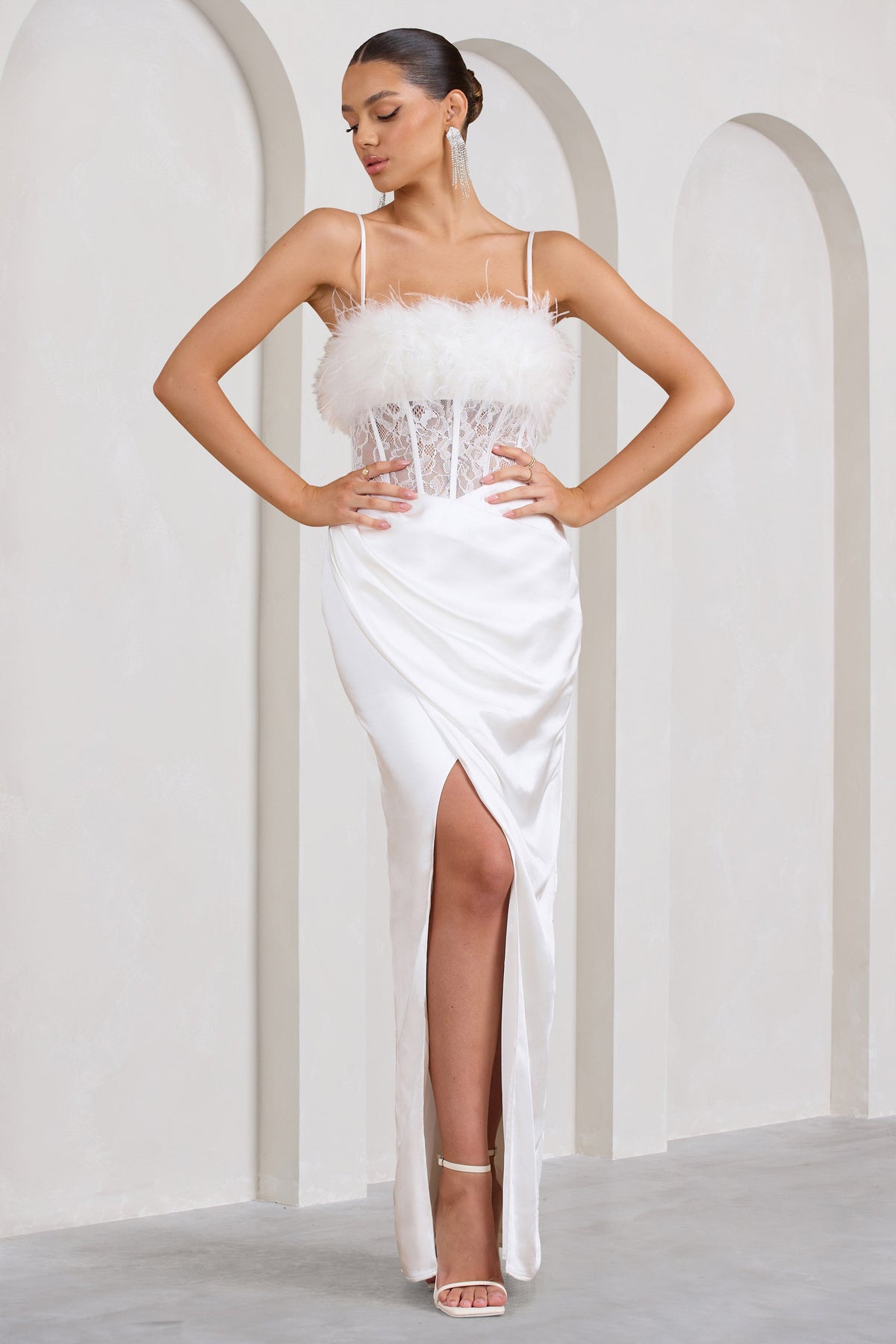 Robe blanche bustier on sale