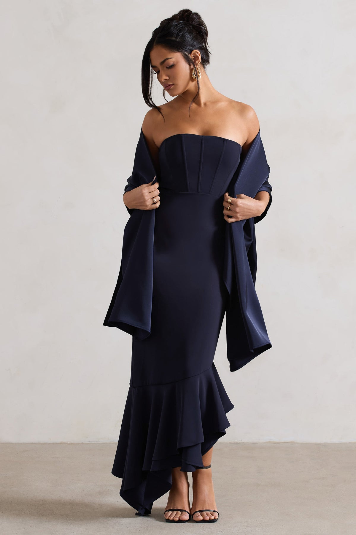 Robe longue sans bretelle hot sale