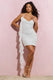 Take It In | Mini-robe en mousseline blanche avec corsage et volants