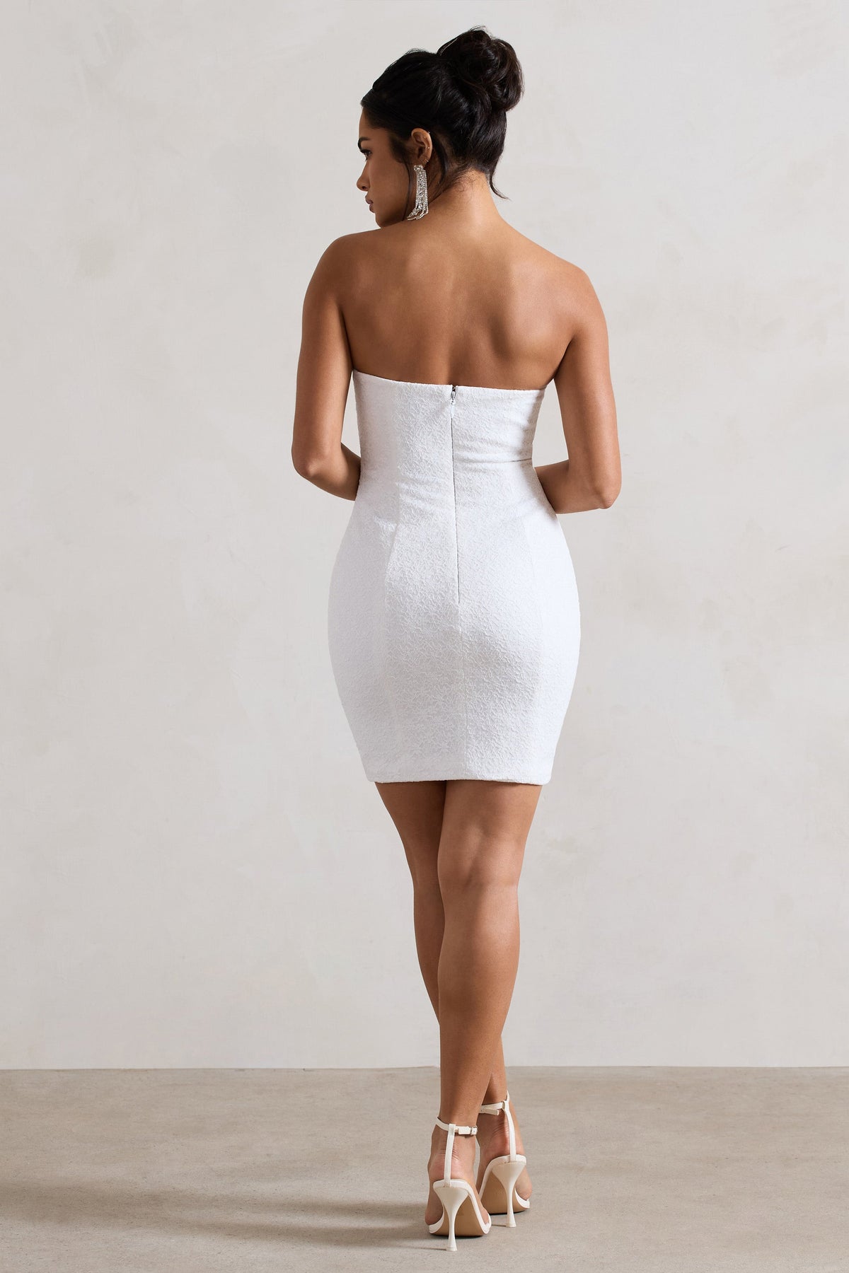 Valencia | Robe longue satin et dentelle crème avec jupe détachable