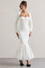 London | Robe longue crème encolure en coeur et longueur volumineuse