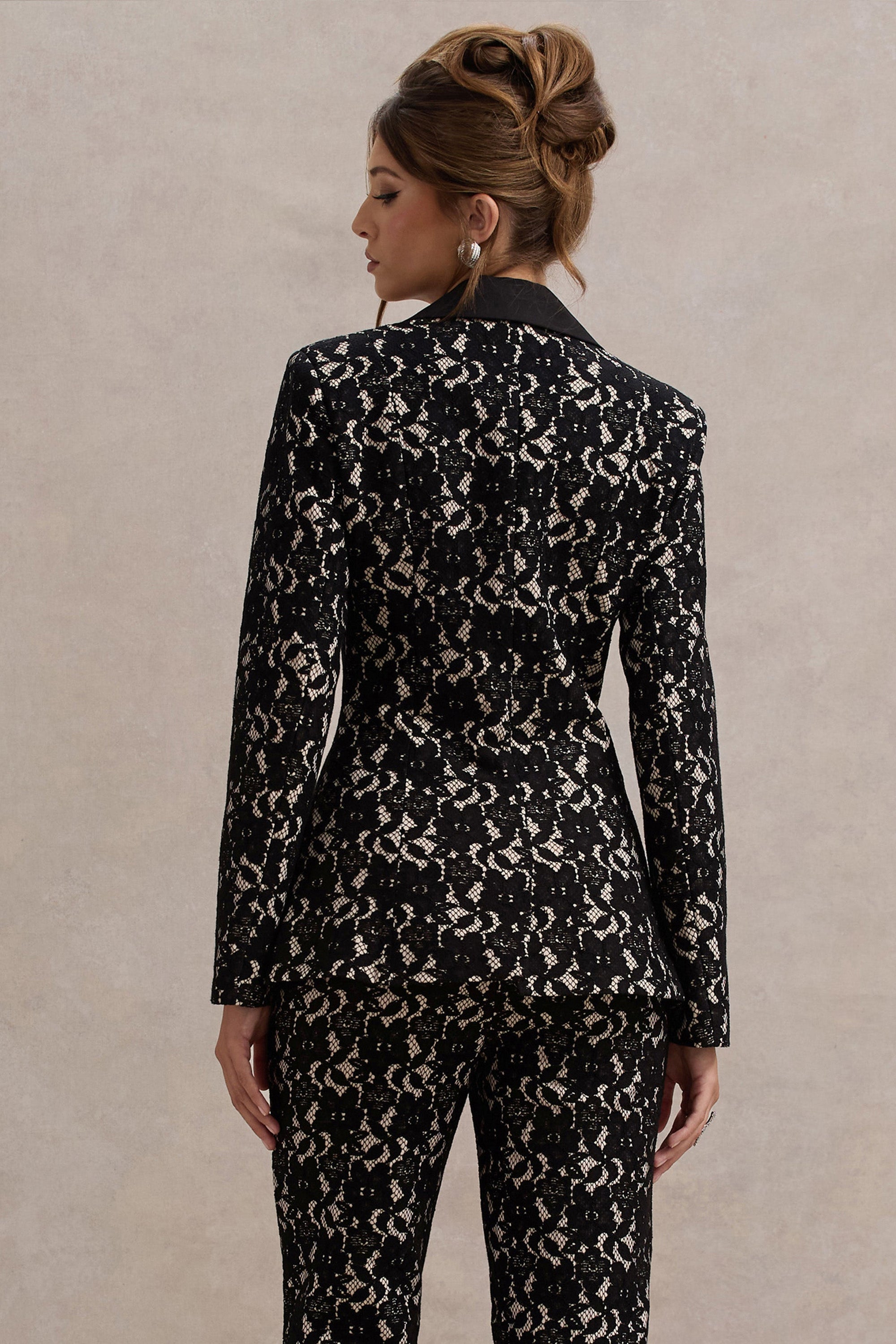 Kennedy | Blazer ajusté en dentelle noire