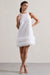 Raise A Glass | Mini-robe blanche coupe droite avec ourlet en tulle