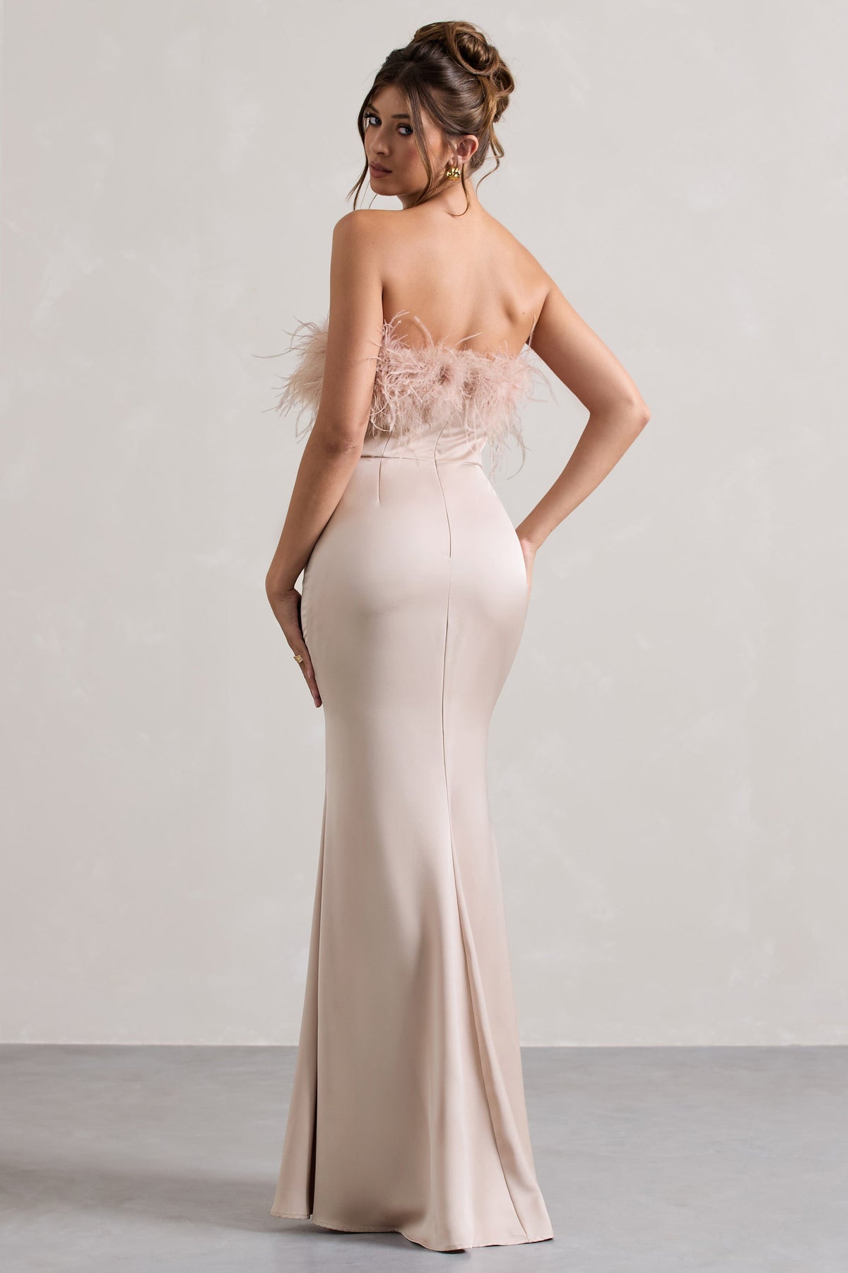 WB_CL134575059-DressForItChampagneSatinStraplessFeatherTrimMaxiDress6