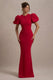 Love Letters | Robe longue rouge à manches bouffantes