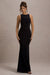 Odelle | Robe Longue Noire à Épaules Dégagées et Dos Nageur