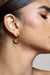Aileen | Boucles d'oreilles créoles texturées dorées