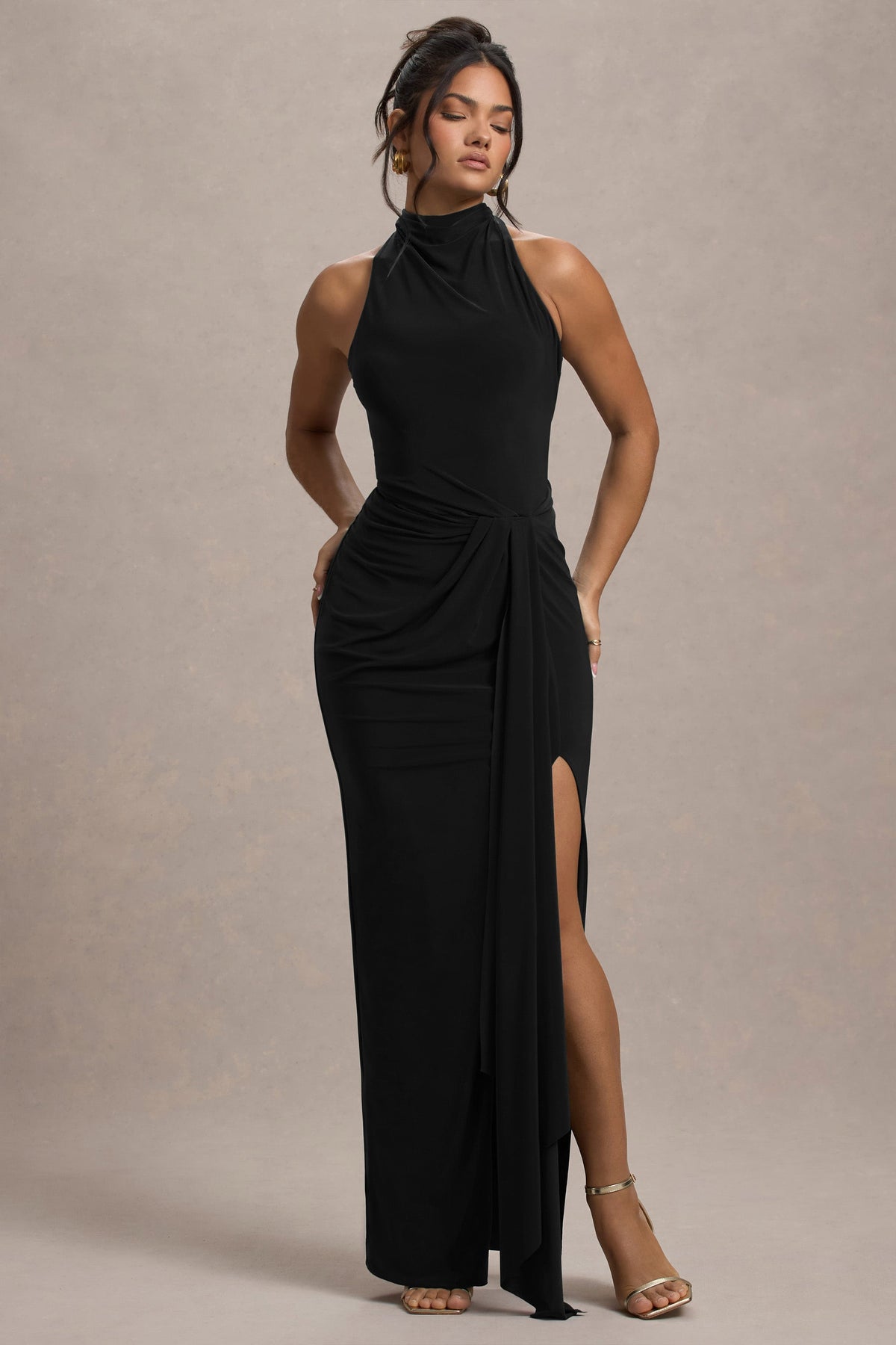 WB_HR_CL134765002-KhariBlackHigh-NeckTwistedMaxiDressWithDrape8