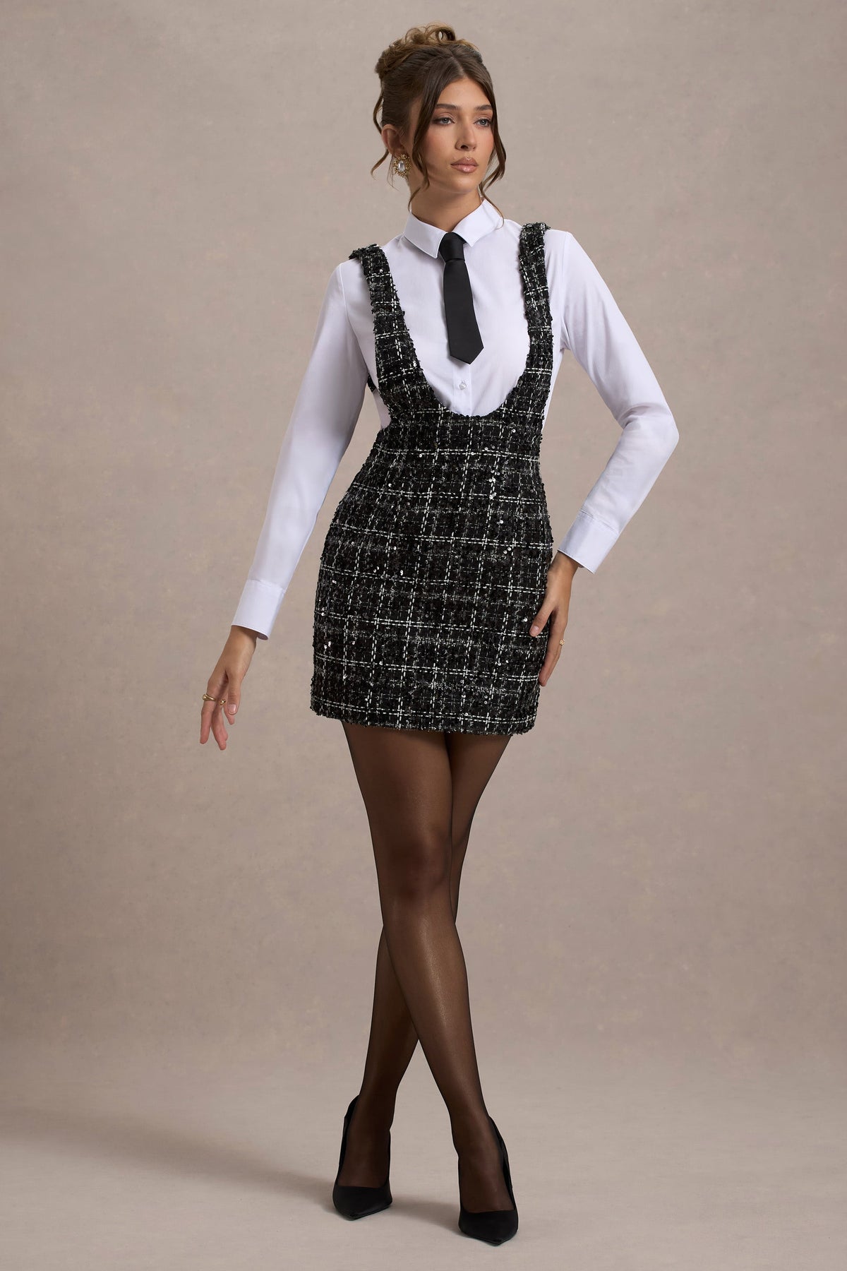Jupe salopette noir top