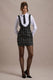 Oxford | Mini-robe salopette noire sans manches