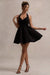 Suvi | Mini-robe noire à dos nu