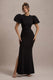 Love Letters | Robe longue noire à manches bouffantes
