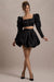 Tosca | Mini-jupe bouffante en satin noir