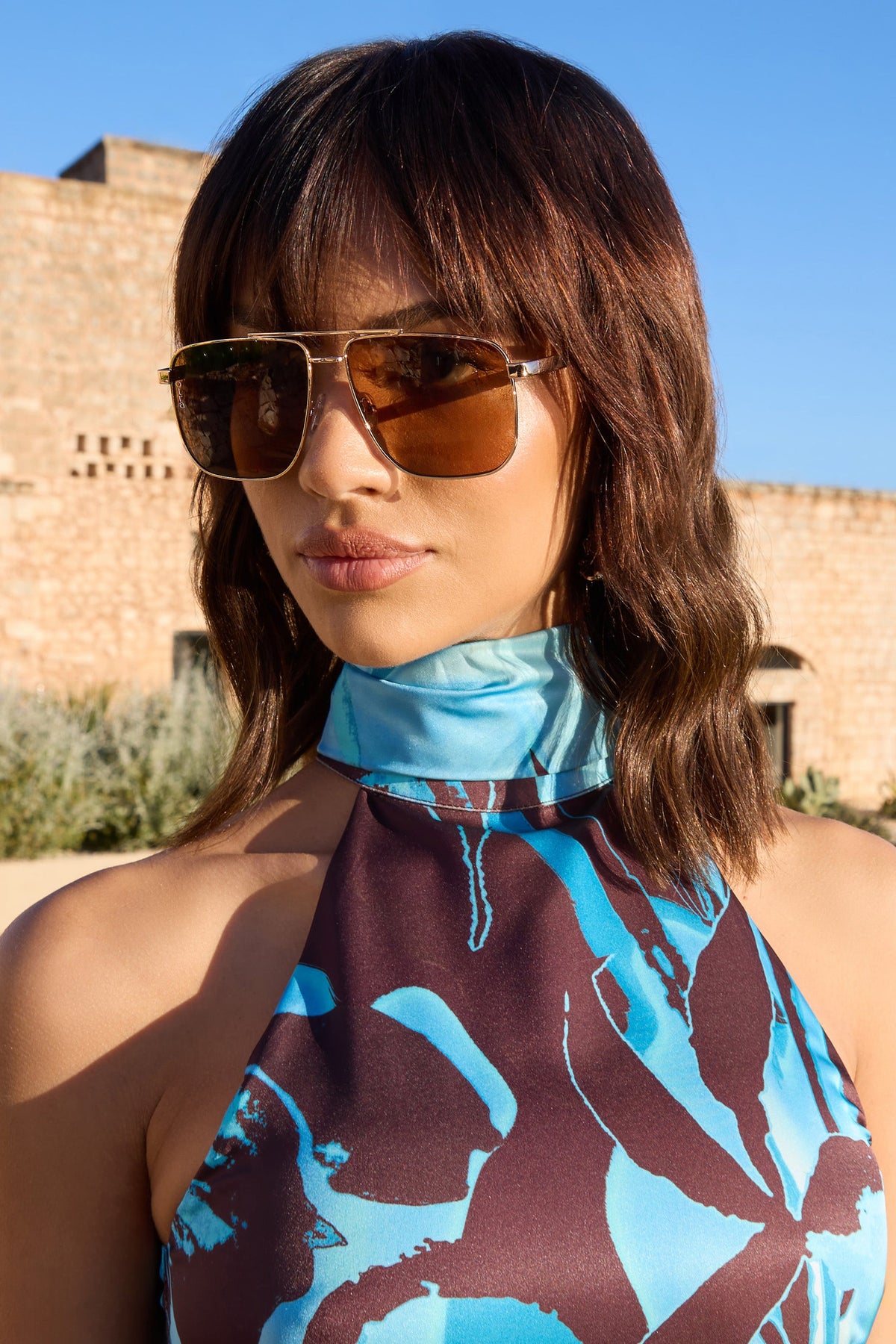 Sorrento | Lunettes de soleil Otra surdimmentionnées teintées marron