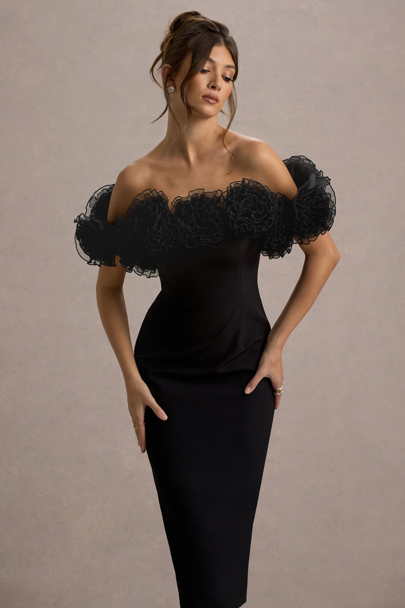 Robe Noire Jones Wear Une épaule Taille 8 - Polyester Et Soie - Occasion Très Bon état