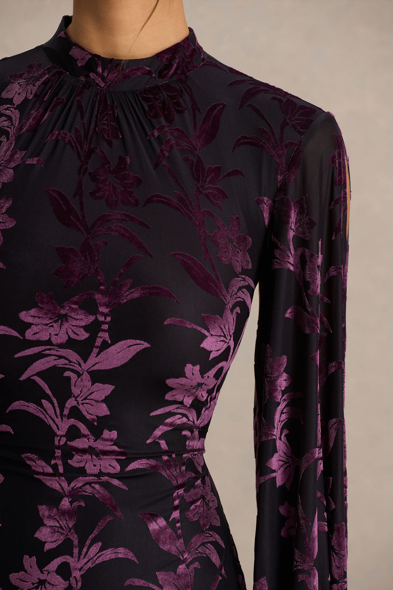 Robe Longue Janet Norman Taille 12 - Couleur Rose/violet - Occasion Très Bon état