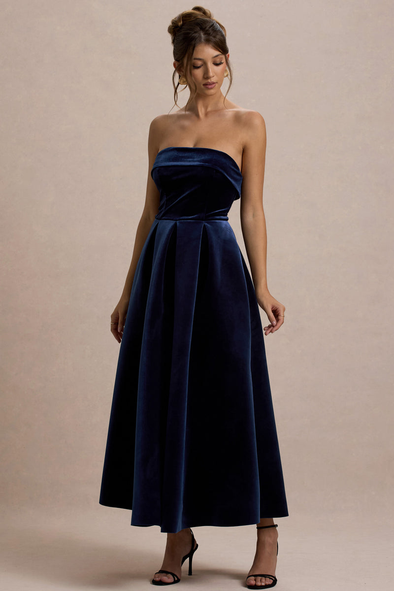 Robe Patineuse Blanche Et Bleue Lipsy London - Taille UK 4 - Occasion Très Bon état - Longueur Midi